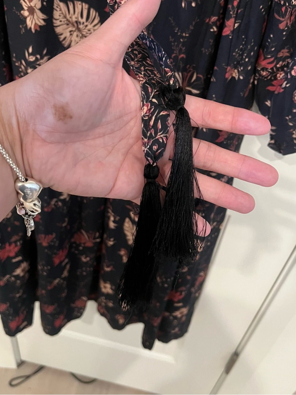Faherty Boho Maxi Dress‎ belted floral bohemian Large floral Cottagecore Peasant - Picture 6 of 10